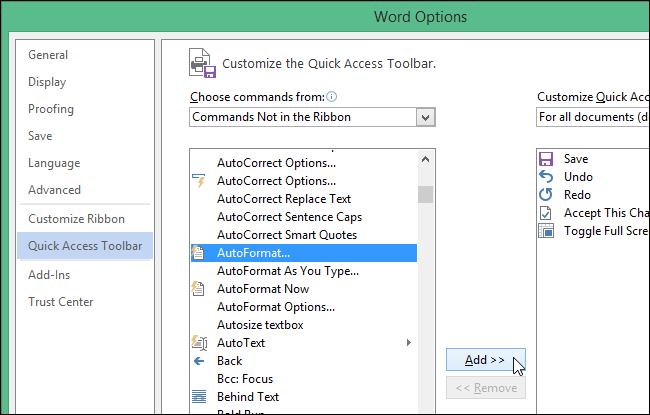 How to automatically format an existing document in Word 2013