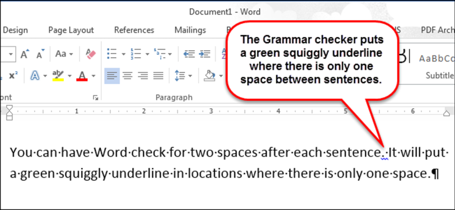 Bagaimana untuk memasukkan dua ruang secara automatik selepas titik dalam Word 2013