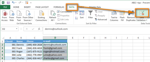 How to avoid duplicates appearing in a column in an Excel sheet