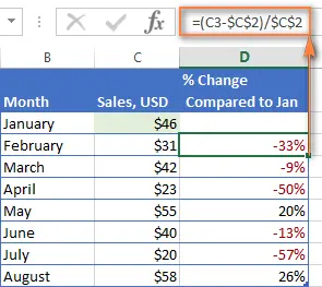 How to calculate percentage in Excel?