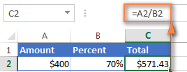 How to calculate percentage in Excel?