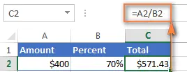 How to calculate percentage in Excel?