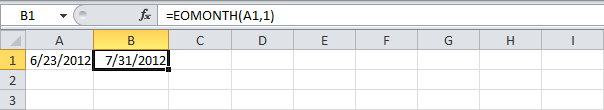 How to calculate the last day of the month in Excel