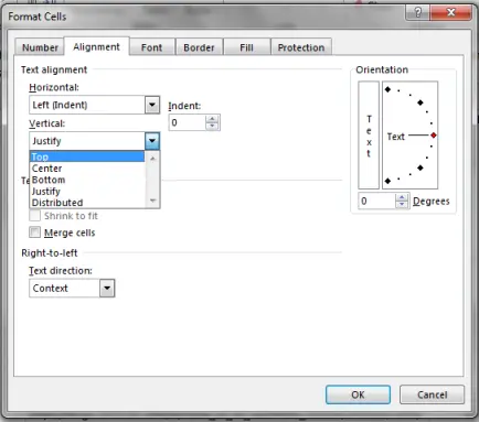 How to change line spacing in Excel