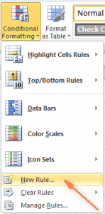 How to change row color in Excel by condition, depending on conditions