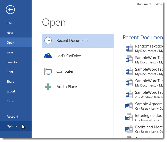 How to change the autosave interval in Word 2013