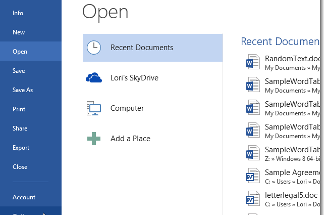 How to change the autosave interval in Word 2013