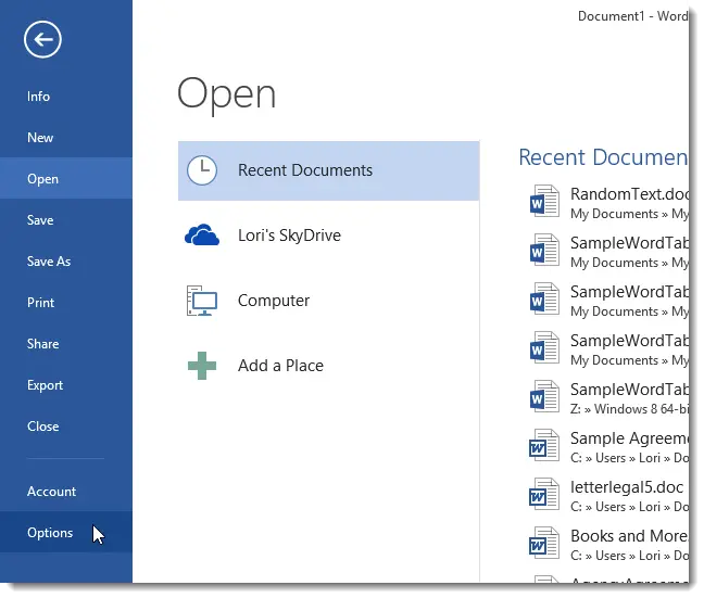 How to change the autosave interval in Word 2013