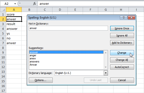 How to Check Spelling in Excel