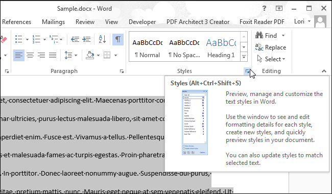 How to clear formatting in Word document