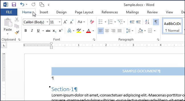 How to collapse and expand document sections in Word