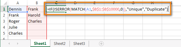 How to compare two columns in Excel and remove duplicates (highlight, colorize, move)