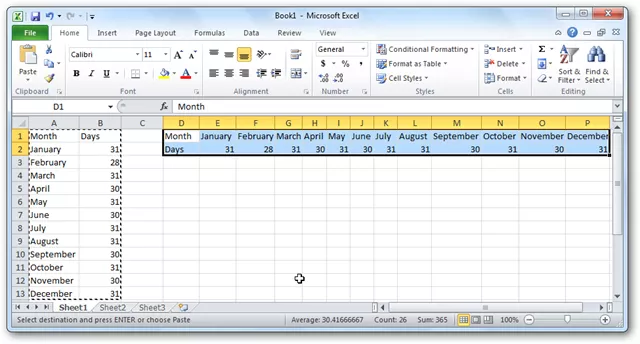 How to Convert Column to Row in Excel - The Easy Way