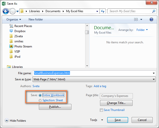 How to Convert Excel Tables to HTML