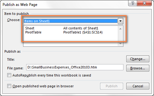 How to Convert Excel Tables to HTML