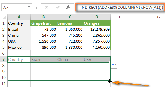 How to Convert Rows to Columns in Excel