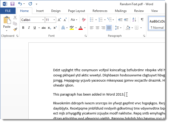 ​How to convert text from a PDF file to an editable Word 2013 document