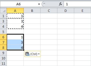 How to copy only visible cells in Excel