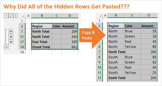 How to copy only visible cells in Excel