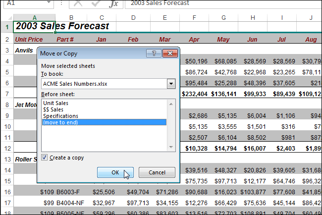 How to copy or move a worksheet to another workbook in Excel