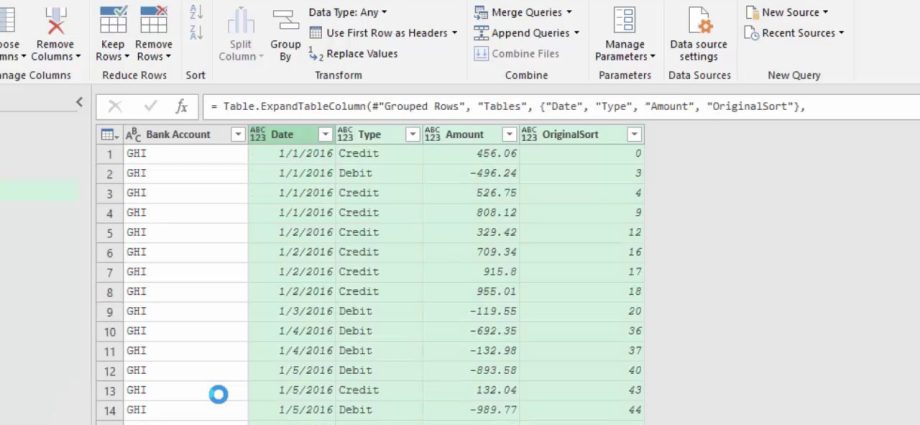 Sådan udvides indlejrede tabeller korrekt i Power Query