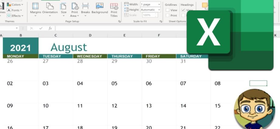 How to create a calendar in Excel