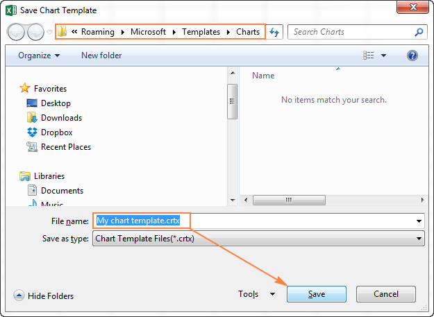 How to create a chart (graph) in Excel and save it as a template