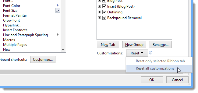 How to create a custom tab on the Office 2013 Ribbon