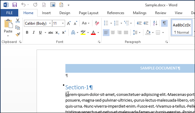 How to create a drop cap in Word 2013