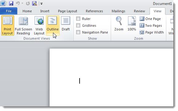 How to Create a Master Document in Word 2010 from Multiple Documents