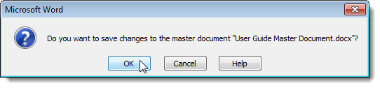 How to Create a Master Document in Word 2010 from Multiple Documents