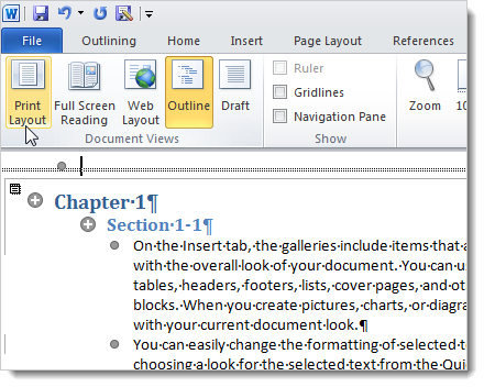 How to Create a Master Document in Word 2010 from Multiple Documents