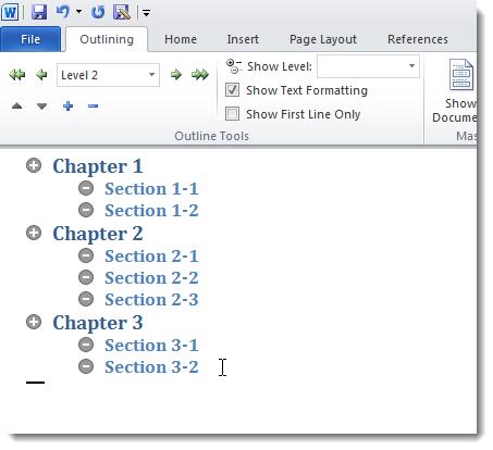 How to Create a Master Document in Word 2010 from Multiple Documents