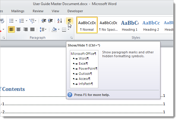 How to Create a Master Document in Word 2010 from Multiple Documents