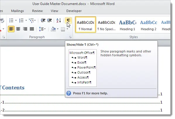 How to Create a Master Document in Word 2010 from Multiple Documents