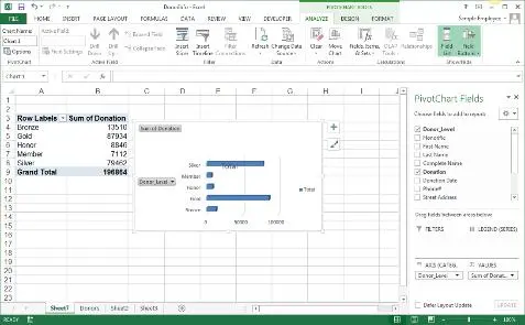 How to create a PivotChart from a PivotTable in Excel