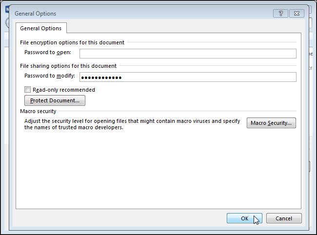 How to create a read-only document in Word that can be opened without a password