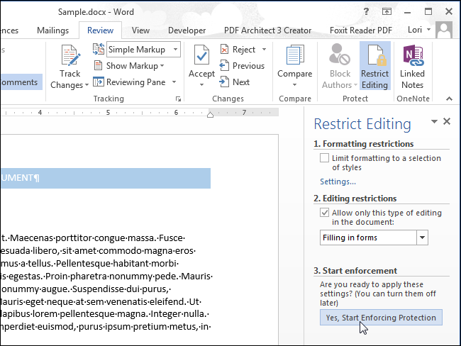 How to create a read-only document in Word that can be opened without a password