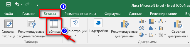 How to create a table in Excel. Filling a range of cells, converting a range of data to a table