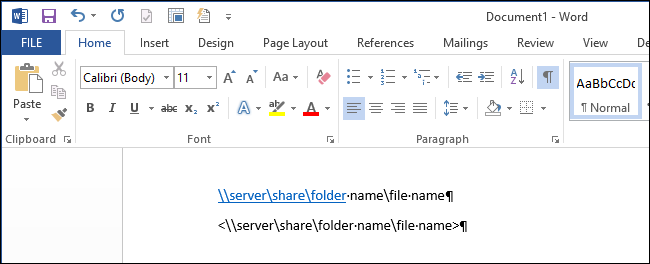 How to create active hyperlinks from web addresses containing spaces in a Word 2013 document