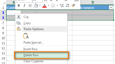 How to Delete All Blank Rows in Excel