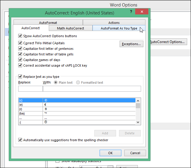 How to disable automatic creation of numbered lists in Word 2013