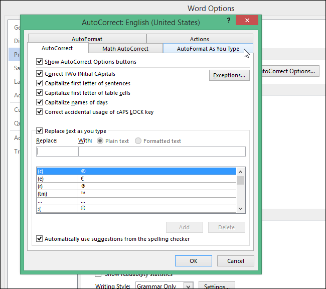 How to disable hyperlinks in Word 2013