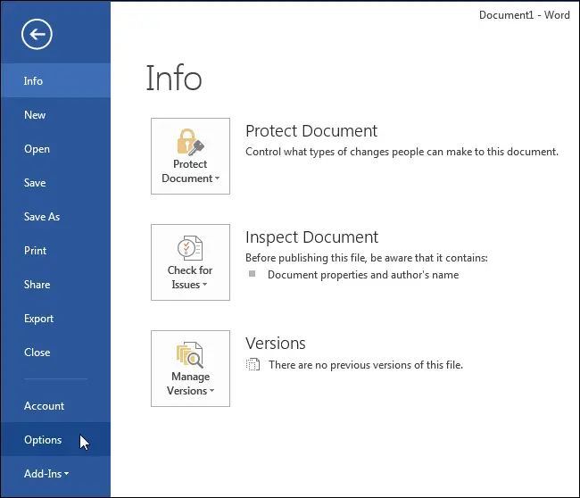 How to disable tooltips in Word 2013