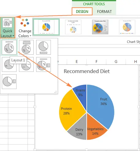 How to draw a pie chart in Excel