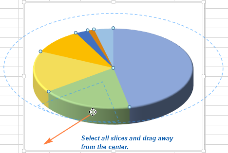 How to draw a pie chart in Excel