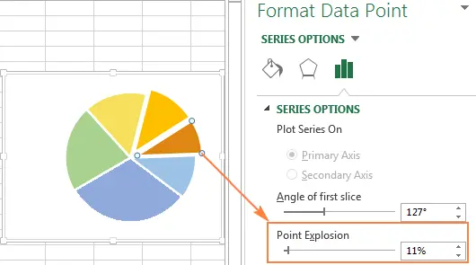 How to draw a pie chart in Excel