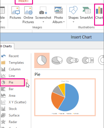 How to draw a pie chart in Excel