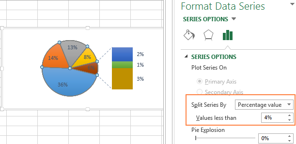 How to draw a pie chart in Excel