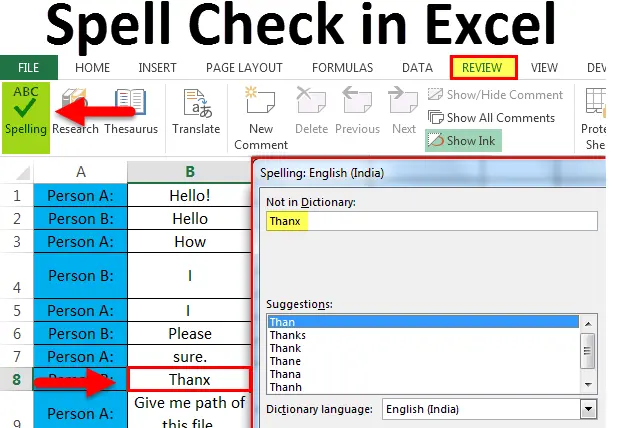 How to enable spell checking in Excel